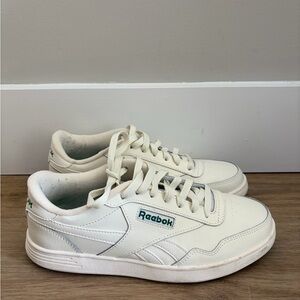 Reebok Cream Sneakers with Green Details